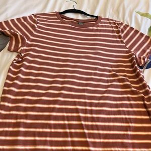 Rust and white striped shirt